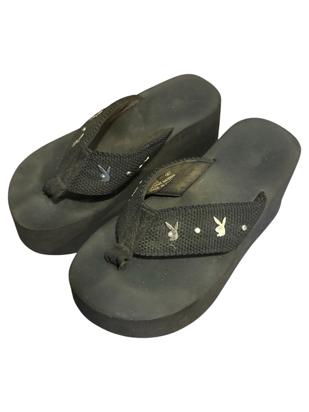 Playboy Y2K Zoe Bunny Platform Flip Flops